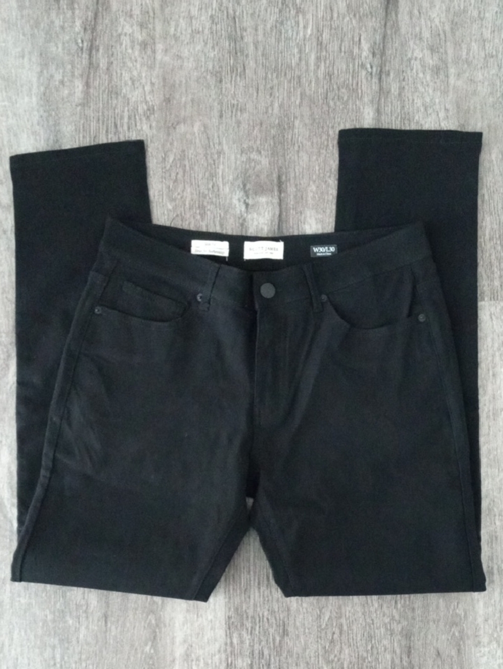 Scott James Black Straight Leg Jeans